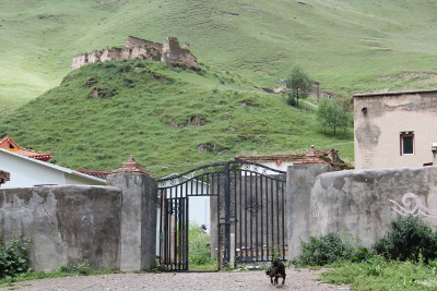 gate of a nunnery in Tibet
